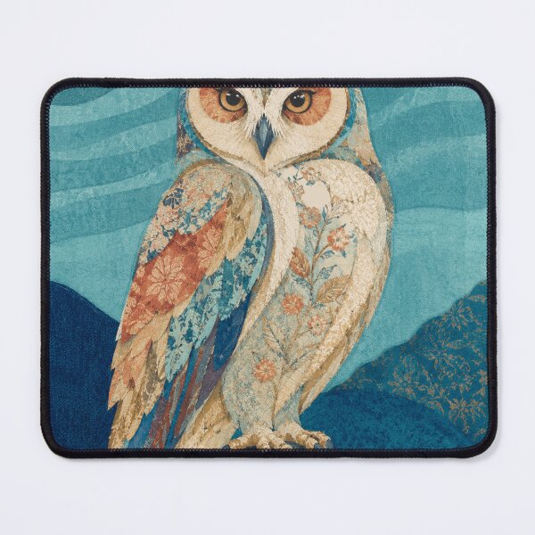 Item preview, Botanical Patchwork Owl Portrait designed and sold by AldenWhitcomb.