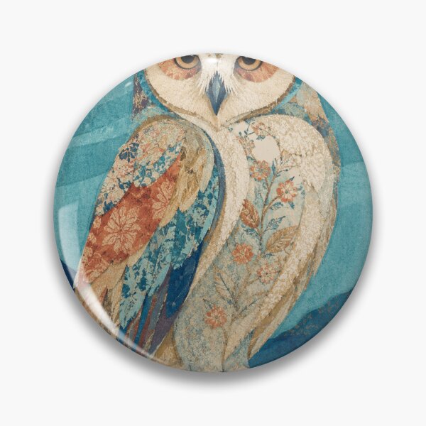 Item preview, Botanical Patchwork Owl Portrait designed and sold by AldenWhitcomb.