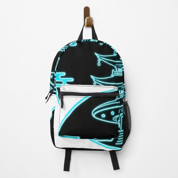 Item preview, Ancient Contact Temple – Neon Edition | Japanese UFO Monogram Vector Art designed and sold by Handcan.