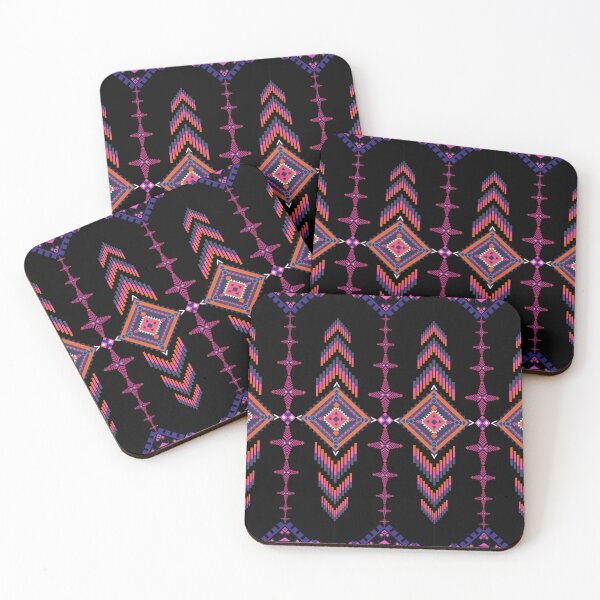 Item preview, Neon Pink and Purple Aztec Tribal Geometric Pattern designed and sold by Aumpuk.
