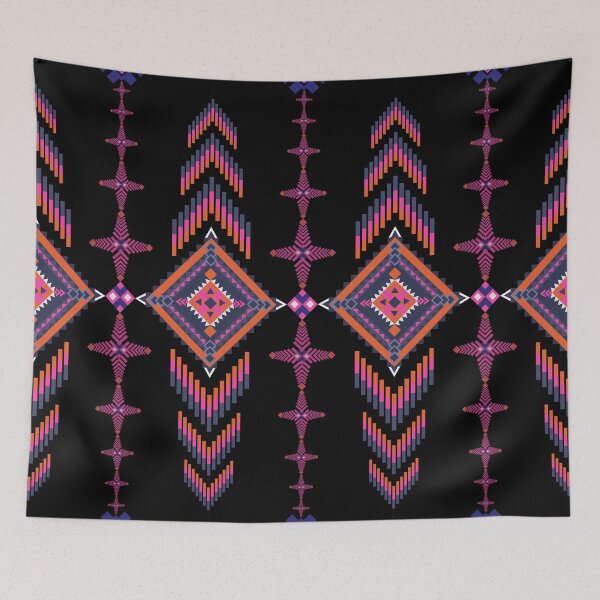 Item preview, Neon Pink and Purple Aztec Tribal Geometric Pattern designed and sold by Aumpuk.