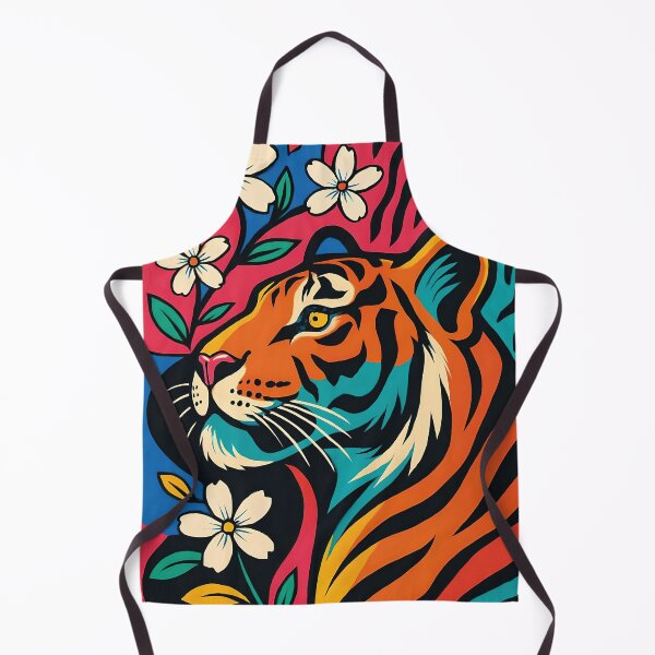 Item preview, Pop Art Tiger Floral Colorful Illustration designed and sold by daldadesign.