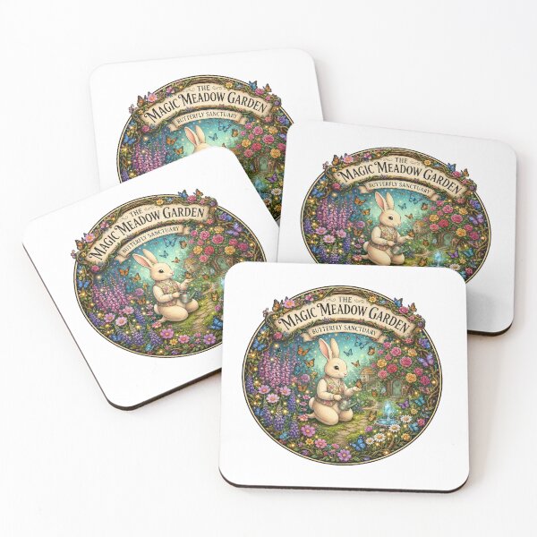 Item preview, The Magic Meadow Garden | Butterfly Sanctuary | Cute Bunny Gardener | Cottagecore Floral Fantasy | Nature Lover Gift designed and sold by MrDev.