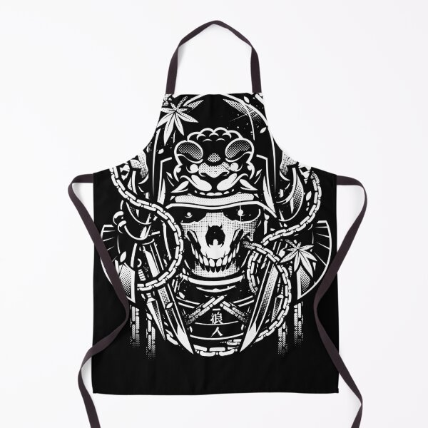 Item preview, Samurai Skull Tattoo Black and White designed and sold by Blackout Brother.