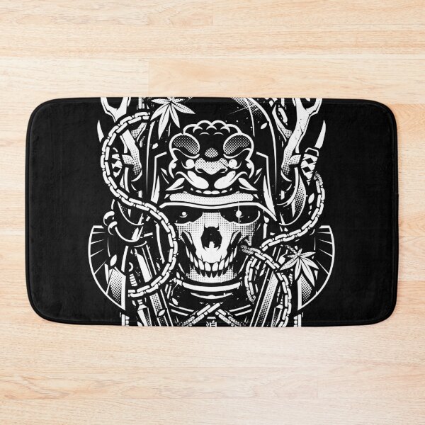 Item preview, Samurai Skull Tattoo Black and White designed and sold by Blackout  Brother.
