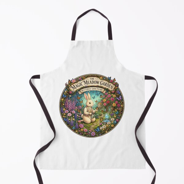 Item preview, The Magic Meadow Garden | Butterfly Sanctuary | Cute Bunny Gardener | Cottagecore Floral Fantasy | Nature Lover Gift designed and sold by MrDev.
