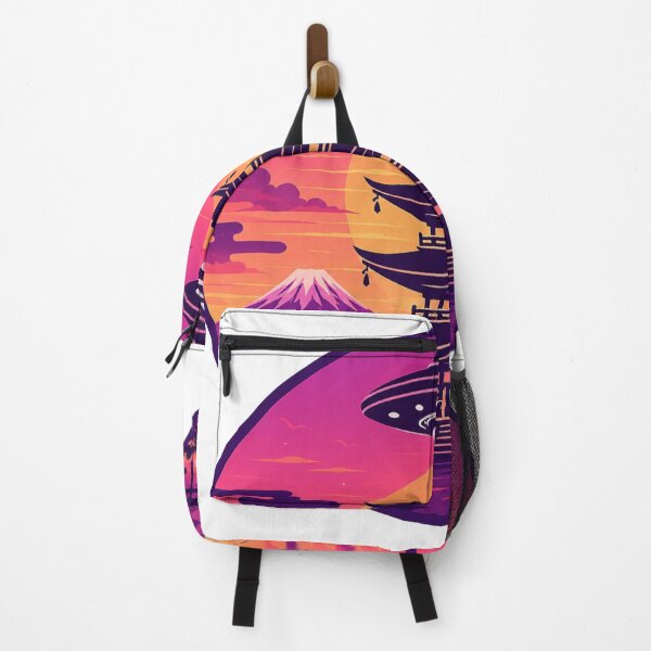 Artikelvorschau, Ancient Contact Temple – Sunset UFO Monogram | Japanese Mystery Vector Art entworfen und verkauft von Handcan.