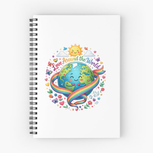 Item preview, Love Around the World - Cute Rainbow Earth Pride Illustration designed and sold by DesignsCreative.