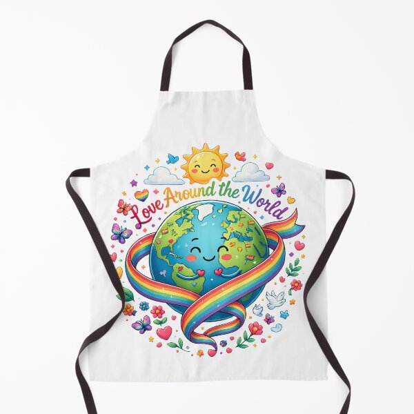 Item preview, Love Around the World - Cute Rainbow Earth Pride Illustration designed and sold by DesignsCreative.
