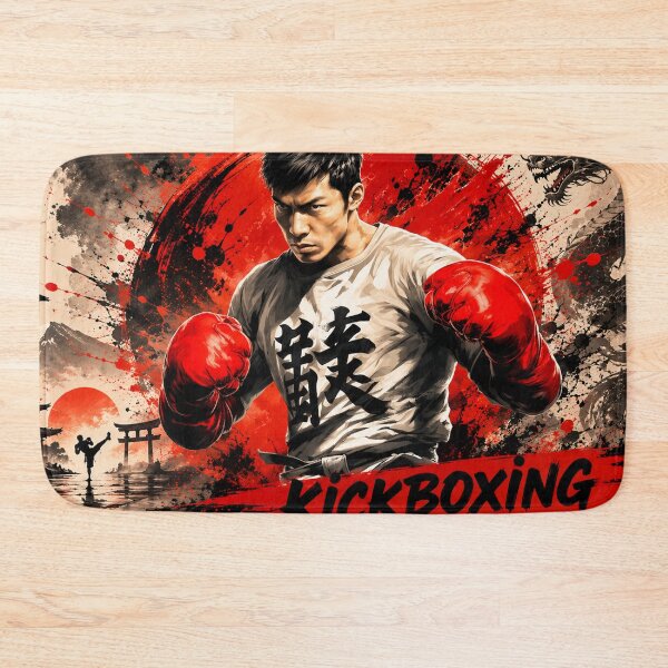 Item preview, Kickboxing Warrior | Martial Arts Combat Graphic designed and sold by Fei Long Design Hub.
