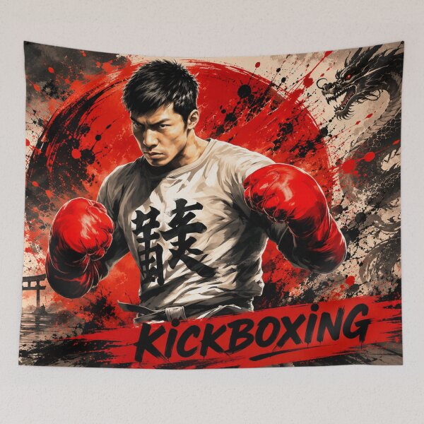 Item preview, Kickboxing Warrior | Martial Arts Combat Graphic designed and sold by Fei Long Design Hub.