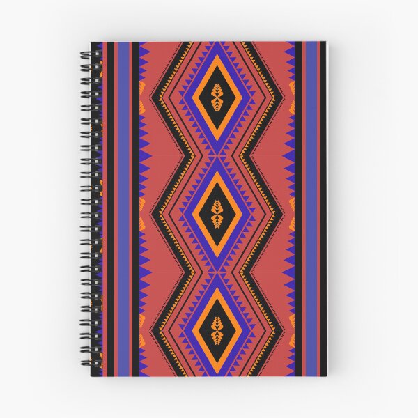 Item preview, Bold Rust Red and Cobalt Blue Aztec Tribal Pattern designed and sold by Aumpuk.