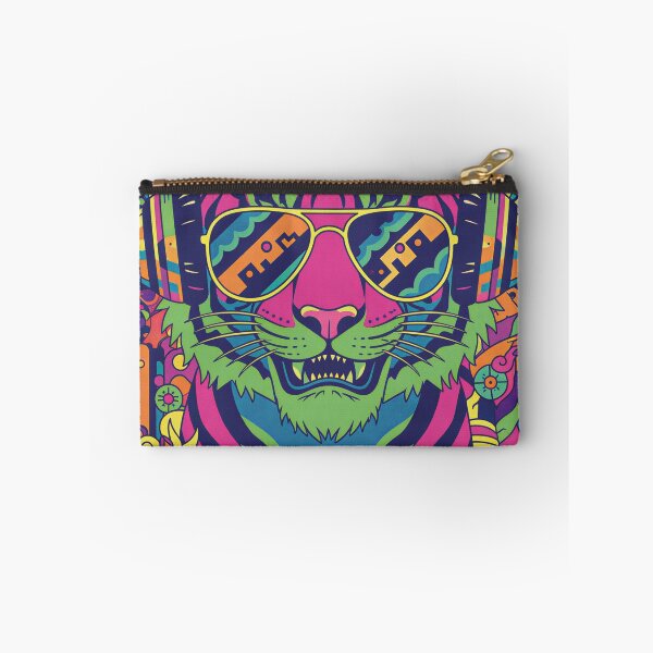 Item preview, Psychedelic DJ Tiger Neon Illustration designed and sold by daldadesign.