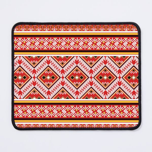 Item preview, Bold Red and White Aztec Tribal Geometric Pattern designed and sold by Aumpuk.