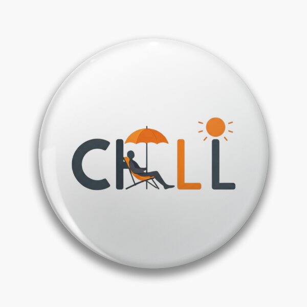 Item preview, chill logo – minimalist beach chair and umbrella concept in modern flat vector style designed and sold by Vella Store.