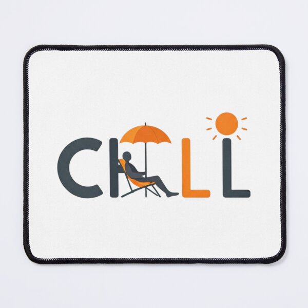 Item preview, chill logo – minimalist beach chair and umbrella concept in modern flat vector style designed and sold by Vella Store.