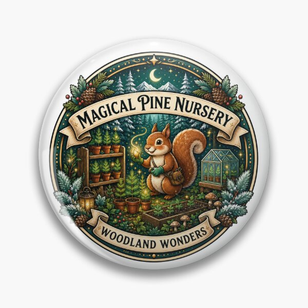 Item preview, The Magical Pine Nursery | Woodland Wonders | Cute Squirrel Tree Keeper | Enchanted Forest Gardening | Nature Lover Gift designed and sold by MrDev.