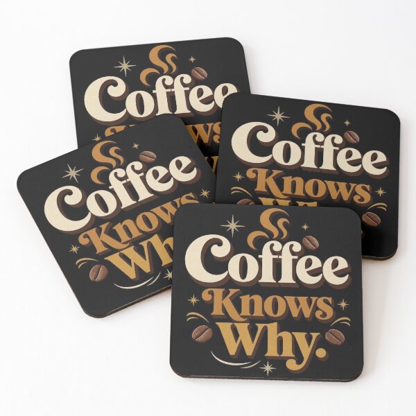 Item preview, Coffee Knows Why. | Funny Retro Coffee Typography Design designed and sold by Irene Catchmind.