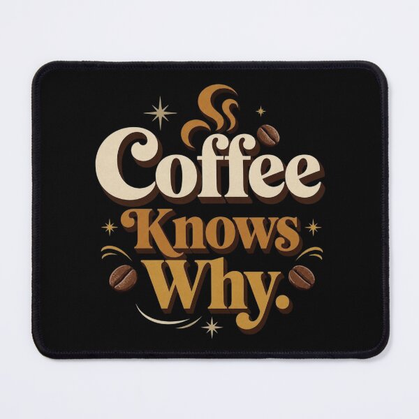 Item preview, Coffee Knows Why. | Funny Retro Coffee Typography Design designed and sold by Irene Catchmind.