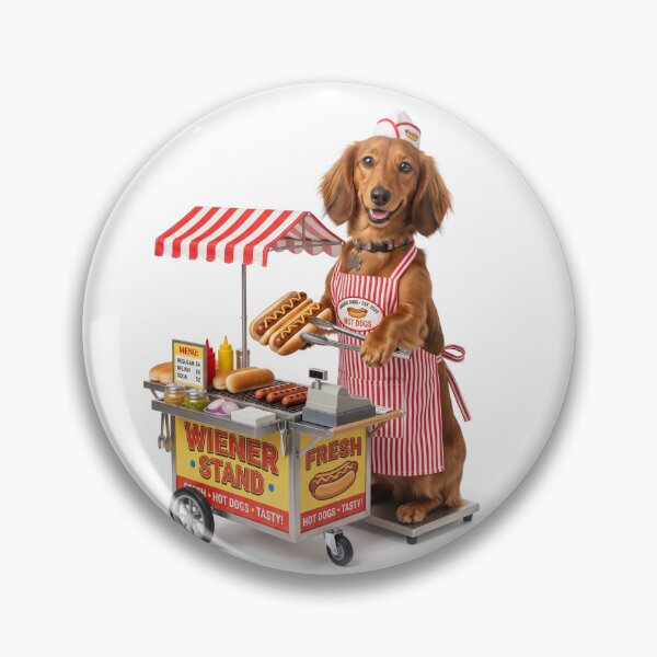 Item preview, Dachshund Hot Dog Vendor designed and sold by PictoVibe.