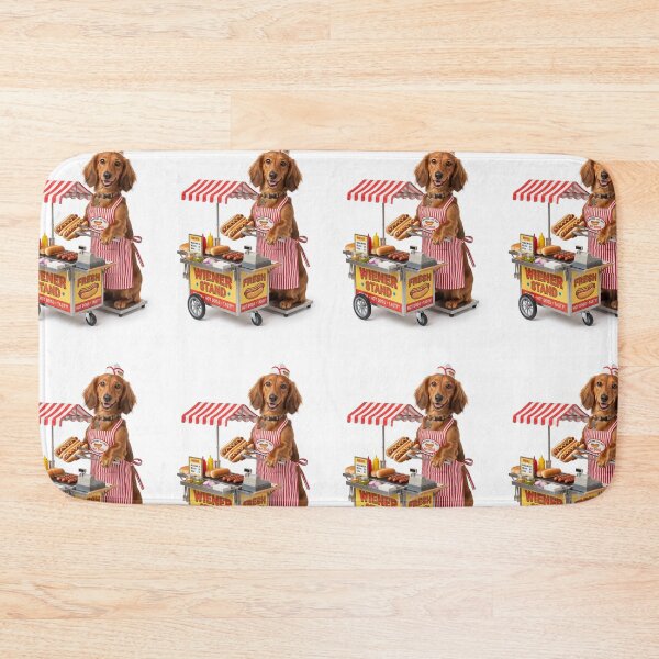 Item preview, Dachshund Hot Dog Vendor designed and sold by PictoVibe.