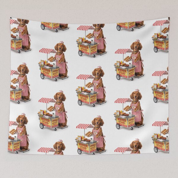 Item preview, Dachshund Hot Dog Vendor designed and sold by PictoVibe.
