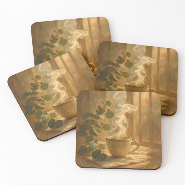 Item preview, Steaming Coffee Cup Warm Oil Painting designed and sold by daldadesign.
