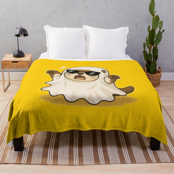 Item preview, Cool Ghost Otter with Sunglasses Cute Halloween Cartoon designed and sold by ArtFazza.