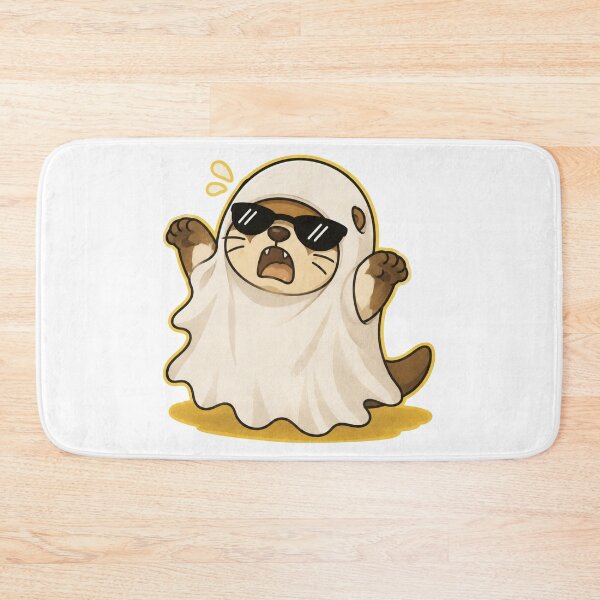 Item preview, Cool Ghost Otter with Sunglasses Cute Halloween Cartoon designed and sold by ArtFazza.