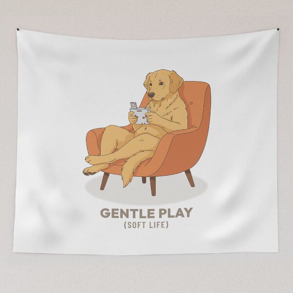 Item preview, Golden Retriever Gaming Retro Aesthetic designed and sold by COZY VINTAGE animal.
