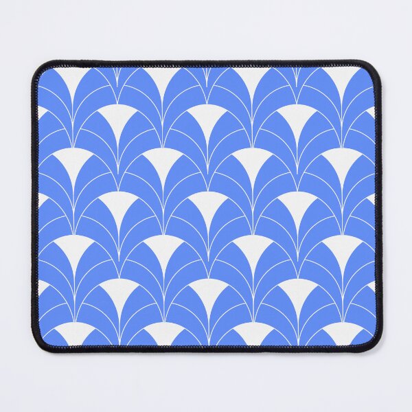 Item preview, Blue And White Art Deco Retro Pattern designed and sold by DEC02.