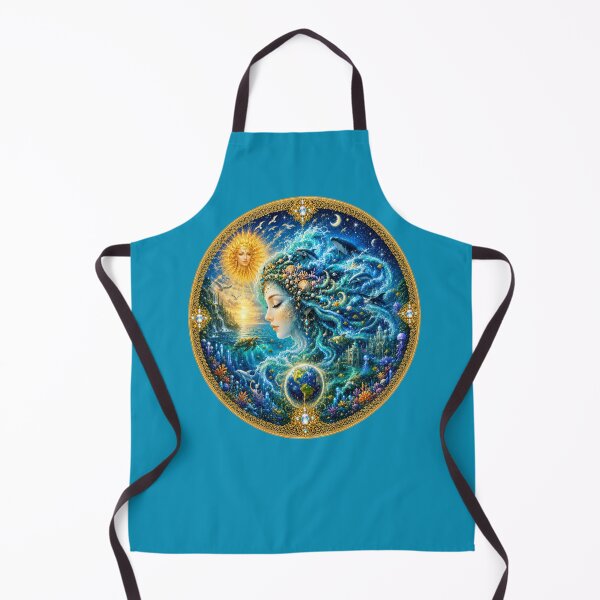 Item preview, Ocean Gaia | Celestial Sea Goddess Fantasy Art with Earth & Whales designed and sold by sunbowjp stadio.
