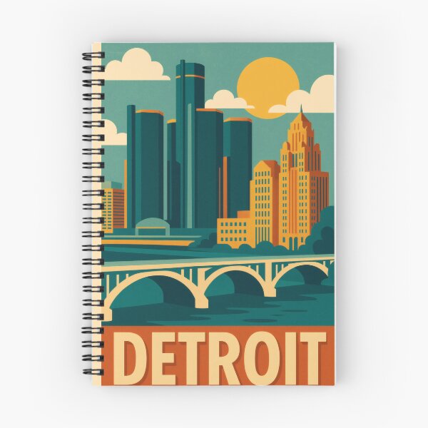 Item preview, Retro Pop Art Poster Illustration of Detroit | Bold Downtown Skyline, Renaissance Center & Motor City Design | Vintage Michigan Wall Art Decor designed and sold by PaintedPixels01.
