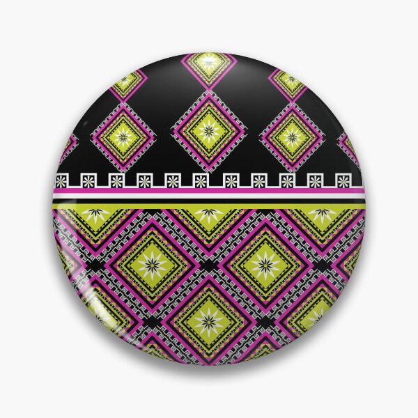 Item preview, Neon Lime Green and Pink Aztec Tribal Diamond Pattern designed and sold by Aumpuk.
