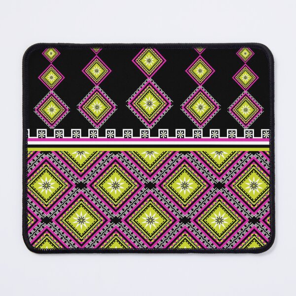 Item preview, Neon Lime Green and Pink Aztec Tribal Diamond Pattern designed and sold by Aumpuk.