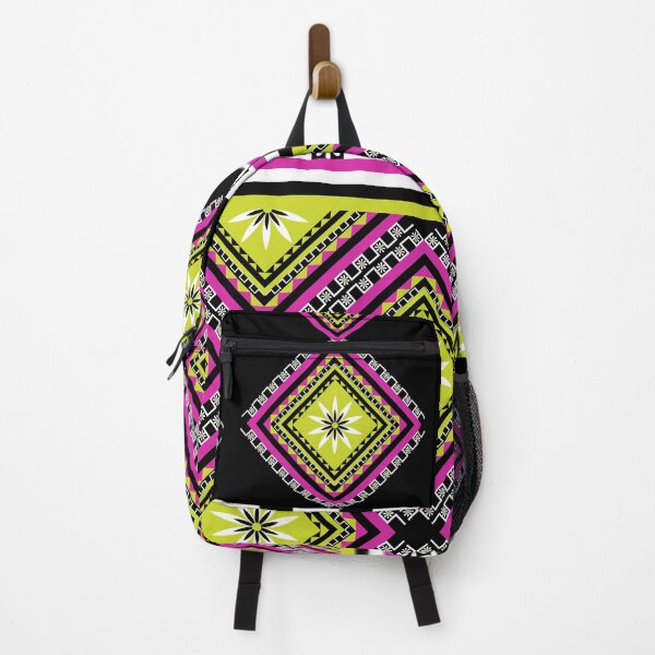 Item preview, Neon Lime Green and Pink Aztec Tribal Diamond Pattern designed and sold by Aumpuk.
