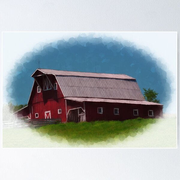 Item preview, Red Barns 1 designed and sold by michaelasamples.