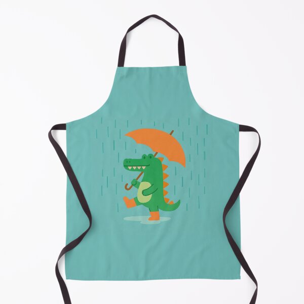 Item preview, Crocodile with Umbrella Rainy Day Print designed and sold by daldadesign.