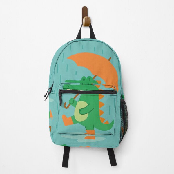 Item preview, Crocodile with Umbrella Rainy Day Print designed and sold by daldadesign.