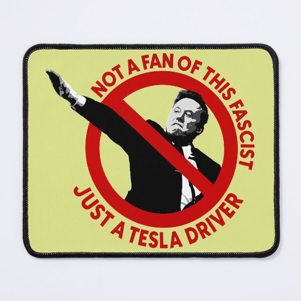 Artikelvorschau, Antifaschistischer Anti-Elon-Tesla-Stoßfänger entworfen und verkauft von NoThoughtsCat.