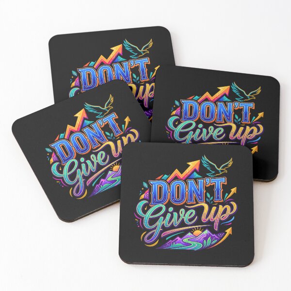 Item preview, Don't Give Up Motivational Quote Retro Mountain Art designed and sold by rich-moda.
