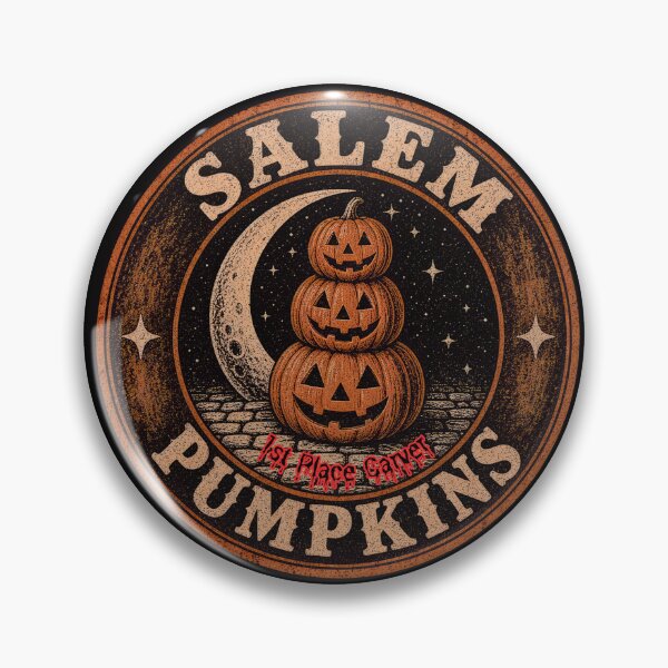 Item preview, Vintage Salem Pumpkins First Place Carver Badge designed and sold by NSB-Design.