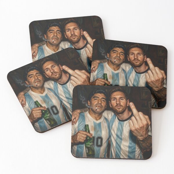 Item preview, Argentina Messi & Maradona Middle Finger and Drinking Beer designed and sold by osanegulja5.