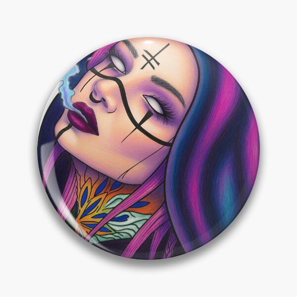 Item preview, Gothic Girl Smoking Colorful Vapor designed and sold by Nemirgstd.