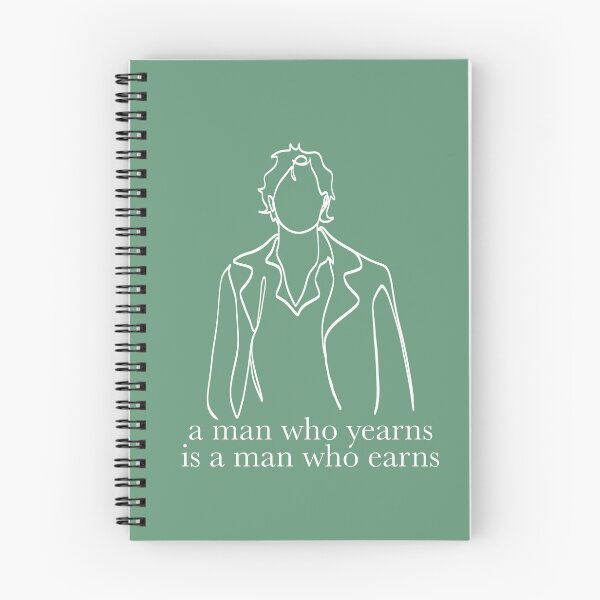 Item preview, A Man Who Yearns Is A Man Who Earns Line Art | Minimalist Literary Quote | Dark Academia Aesthetic designed and sold by CricketDoodles.