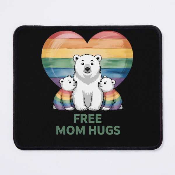 Item preview, Cute Bear Family Free Mom Hugs Pride Heart designed and sold by WiktorWarta.