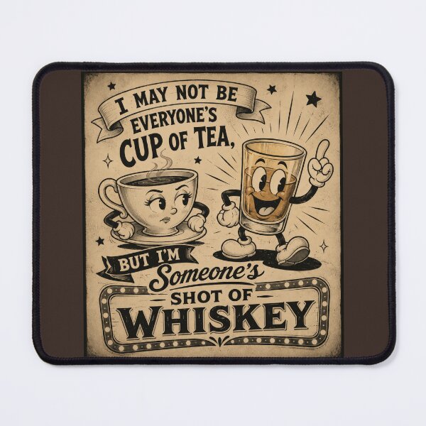 Item preview, I May Not Be Everyone's Cup of Tea But I'm Someone's Shot of Whiskey T-Shirt | Vintage 1930s Cartoon designed and sold by Preston Meyers Designs.