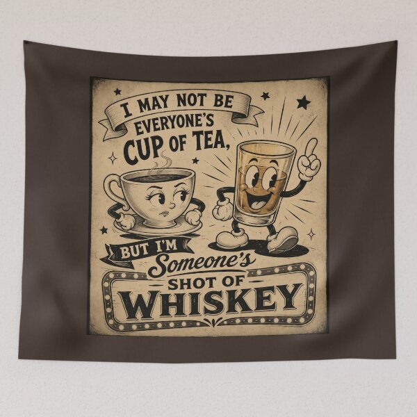 Item preview, I May Not Be Everyone's Cup of Tea But I'm Someone's Shot of Whiskey T-Shirt | Vintage 1930s Cartoon designed and sold by Preston Meyers Designs.