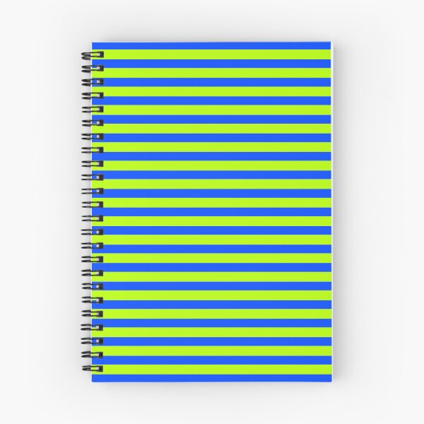 Item preview, Ultra Fine Stripe Narrow Horizontal Pinstripe Pattern in Cobalt Blue and Bright Neon Lime designed and sold by kierkegaard.