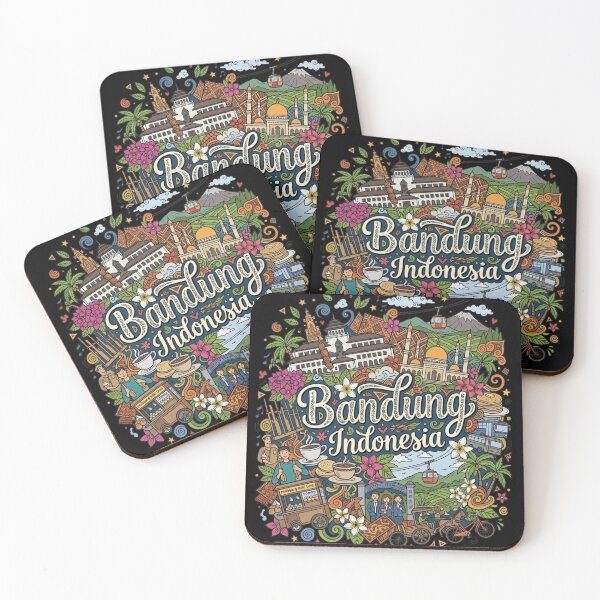 Item preview, Wonderful Bandung Indonesia Travel Souvenir Heritage Colorful Cultural Doodle designed and sold by arisukma11.